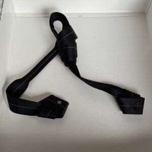 Lululemon Black Yoga Mat Strap White Stitching Detail